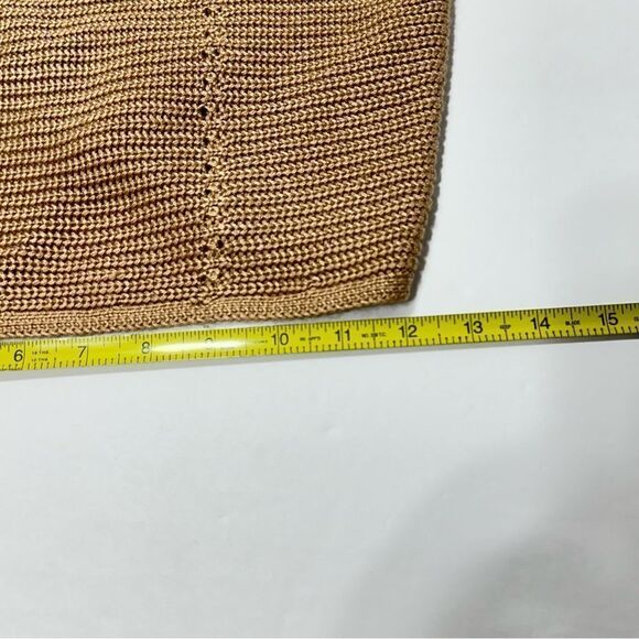 Jolie & Joy Knit Crochet Top Lace Up Back Crop Sweater L - Picture 8 of 13